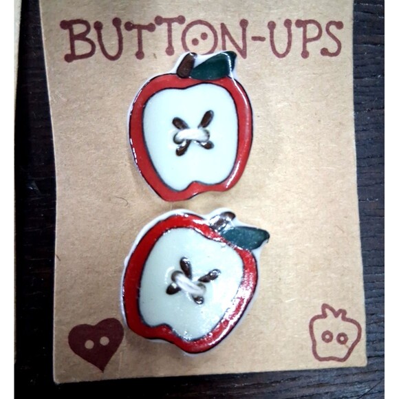 NEW Vintage Lot of 12 Ceramic Sewing Themed Buttons Westrim Crafts "Button-Ups" - Picture 6 of 8